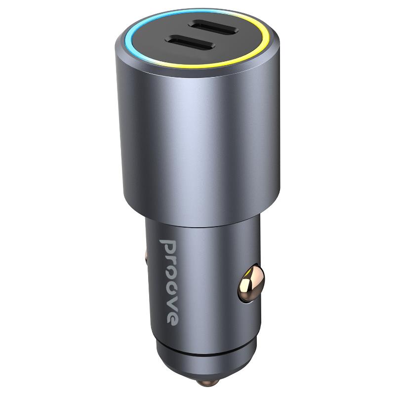 Car Charger 50W (Type-C + Type-C) Gray